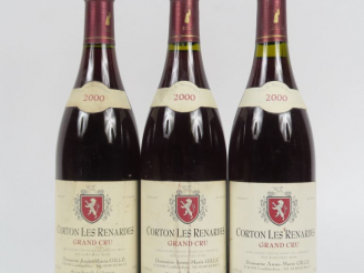 Vente aux enchères 3 BOUTEILLES CORTON LES RENARDES GC DOMAINE ANNE MARIE GILLE - 2000