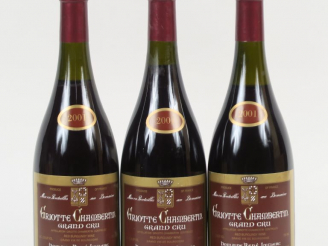 Vente aux enchères 3 BOUTEILLES GRIOTTE CHAMBERTIN GC DOMAINE RENÉ LECLERC - 2001