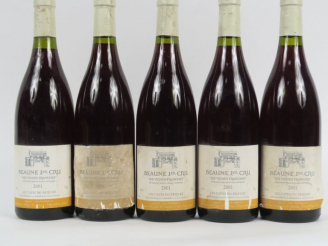 Vente aux enchères 5 BOUTEILLES BEAUNE 1er CRU 'LES VIGNES FRANCHES' LES CAVES DU PRIEURÉ