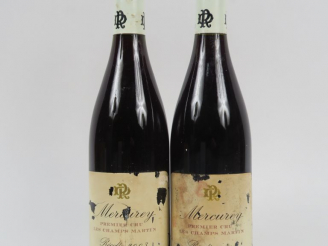 Vente aux enchères 2 BOUTEILLES MERCUREY 1er CRU 'LES CHAMPS MARTIN' MARC ROUGEOT DUPIN -