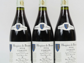 Vente aux enchères 3 BOUTEILLES CORTON GC HOSPICES DE BEAUNE 'CUVÉE DU DOCTEUR PESTE' ROU