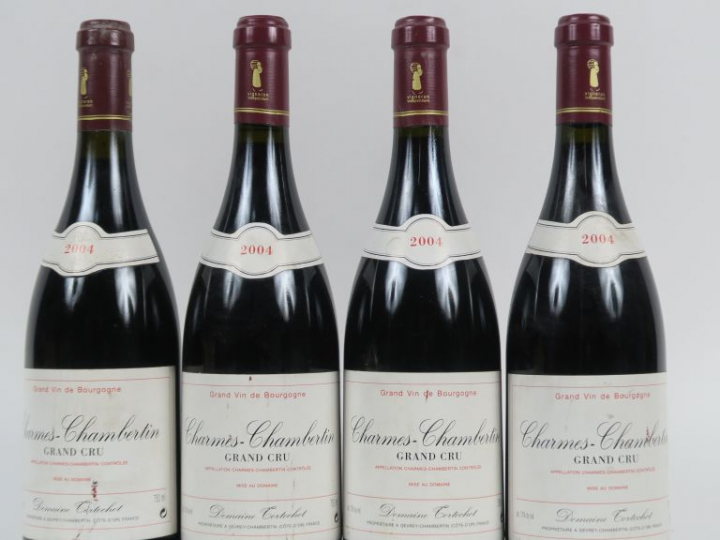 4 BOUTEILLES CHARMES CHAMBERTIN GC DOMAINE TORTOCHOT - 2004