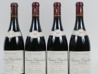 Vente aux enchères 4 BOUTEILLES CHARMES CHAMBERTIN GC DOMAINE TORTOCHOT - 2004