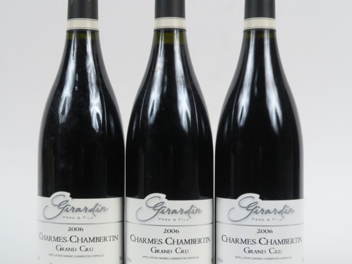 3 BOUTEILLES CHARMES CHAMBERTIN GC GIRARDIN PÈRE   FILS - 2006