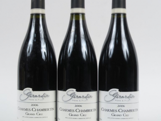 Vente aux enchères 3 BOUTEILLES CHARMES CHAMBERTIN GC GIRARDIN PÈRE   FILS - 2006