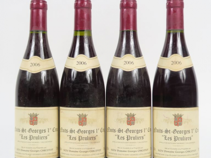 4 BOUTELLES NUITS ST GEORGES 1er CRU 'LES PRULIERS' DOMAINE GEORGES CH