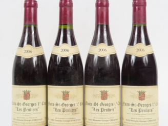 Vente aux enchères 4 BOUTELLES NUITS ST GEORGES 1er CRU 'LES PRULIERS' DOMAINE GEORGES CH