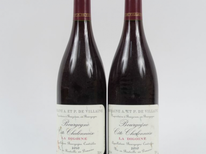 2 BOUTEILLES BOURGOGNE CÔTE CHALONAISE 'LA DIGOINE' DOMAINE A. ET P. D