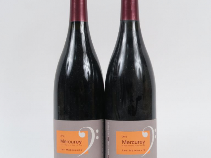 2 BOUTEILLES MERCUREY 'LES MARCOEURS' LES CHAMPS DE L'ABBAYE - 2013