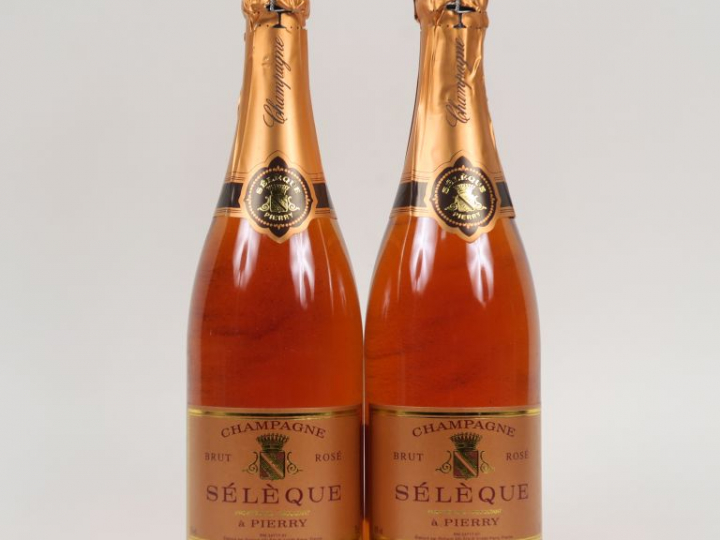 2 BOUTEILLES CHAMPAGNE ROSÉ SÉLÈQUE