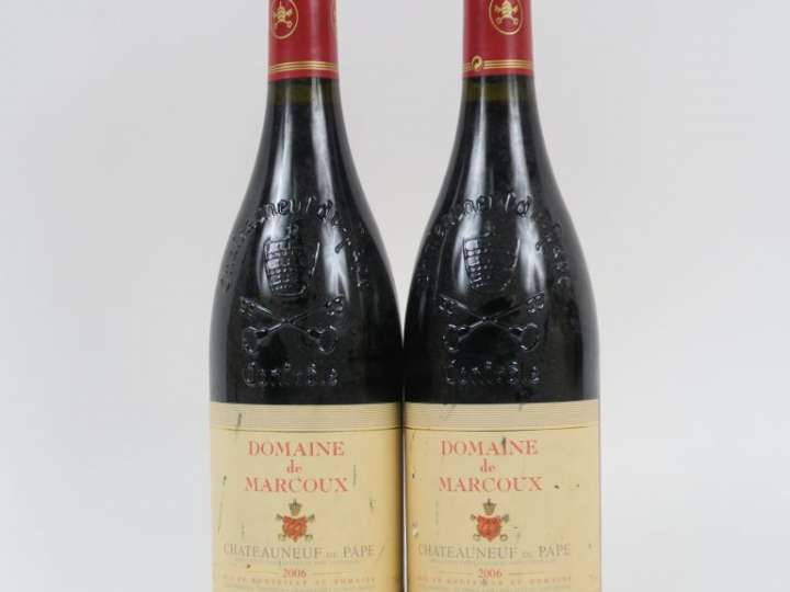 2 BOUTEILLES CHÂTEAUNEUF DU PAPE DOMAINE DE MARCOUX - 2006