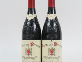 Vente aux enchères 2 BOUTEILLES CHÂTEAUNEUF DU PAPE 'CLOS DES PAPES' PAUL AVRIL - 2007