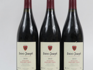 Vente aux enchères 3 BOUTEILLES SAINT JOSEPH DOMAINE BERNARD GRIPA - 2010