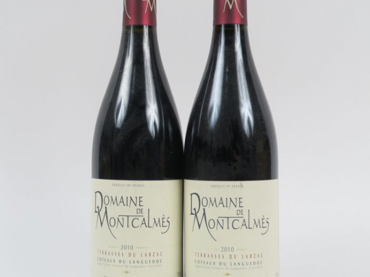 2 BOUTEILLES DOMAINE DE MONTCALMES TERRASSES DU LANGUEDOC - 2010