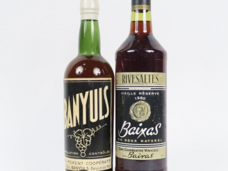 Vente aux enchères 2 BOUTEILLES : 1 RIVESALTES BAIXAS 'VIEILLE RESERVE' 1980 - 1 VIEUX BA