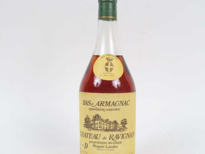 1 BOUTEILLE BAS ARMAGNAC CHÂTEAU DE RAVIGNAC 46° - 1980 - MISE : 10/11