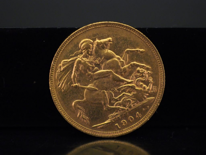 Souverain or, 1904, Edouard VII. FRAIS ACHETEURS 5% TTC.   