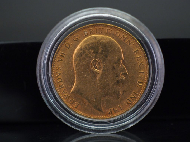 Souverain or, Edouard VII, 1907. FRAIS ACHETEURS 5% TTC.   