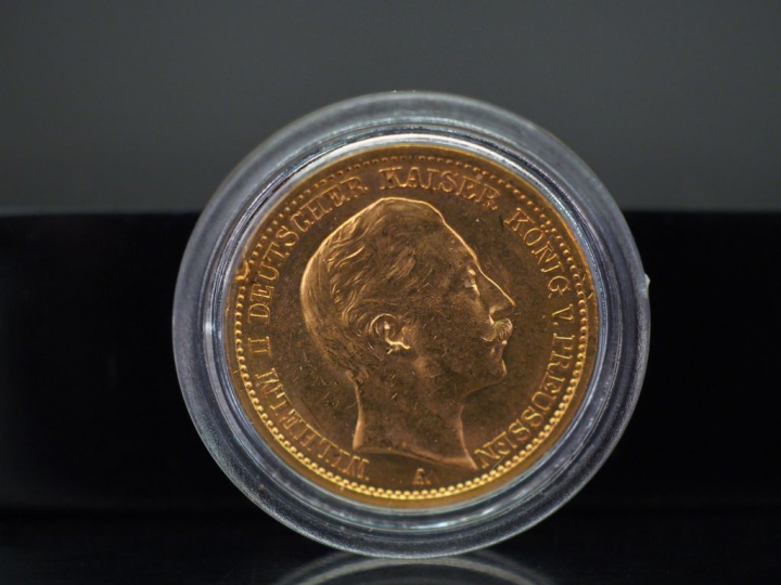 Pièce de 2O Marks or, Guillaume II, 1908.  FRAIS ACHETEURS 5% TTC.   