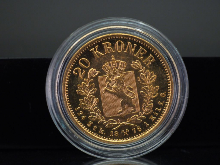 Pièce de 20 Kroner or, 1878.  FRAIS ACHETEURS 5% TTC.   