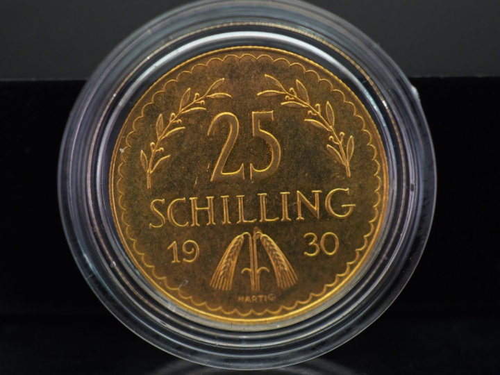 Pièce de 25 Schilling or, Première République d'Autriche, 1930. FRAIS 