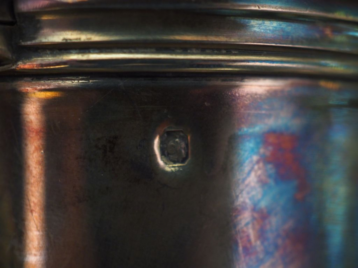 Service quatre pièces en argent, poinçon Minerve, à décor de rangs de 