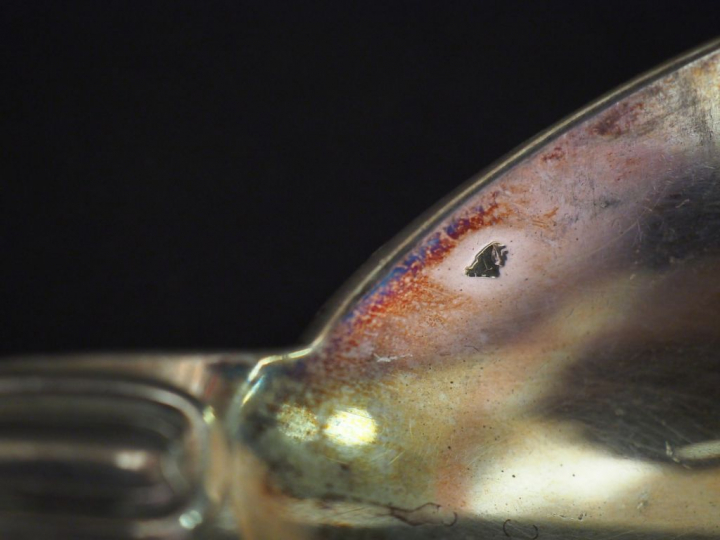 Couvert à salade en argent, poinçon Minerve, à décor de godrons et de 