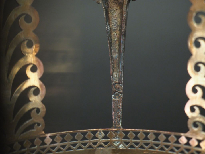 	Sucrier de style Empire en argent et cristal, poinçon au Coq, à décor