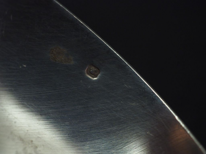 	Louche Napoléon III de style Louis XV en argent, poinçon Minerve, à d