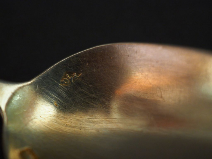 Suite de sept cuillères à café en argent, poinçon Minerve, modèle unip