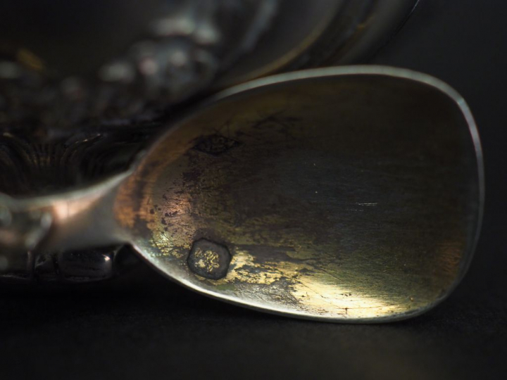 Paire de salerons de style Louis XV en argent, poinçon Minerve, à déco