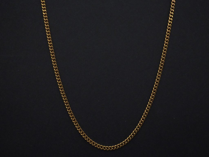 Chaine en or jaune, maille gourmette. Long. 55,5 cm Poids. 5,53 g   