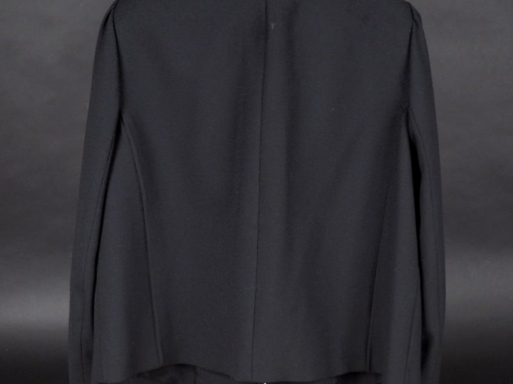 RED VALENTINO Veste noire à col, en polyester, laine et élasthane, à d