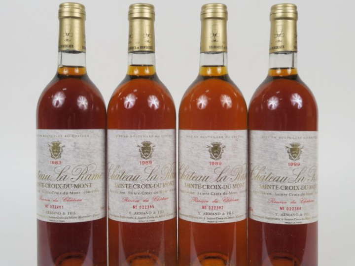 4 BOUTEILLES CHÂTEAU LA RAME STE CROIX DU MONT - 1989