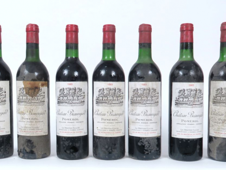 7 BOUTEILLES CHÂTEAU BEAUREGARD POMEROL - 1983 - 4 LB/1 HEP/1 ET/ELS