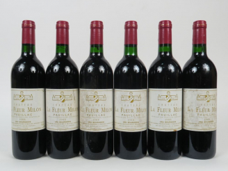 Vente aux enchères 6 BOUTEILLES CHÂTEAU LA FLEUR MILON CB PAUILLAC - 1988 - 1 BG/4 ET