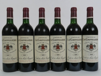 Vente aux enchères 6 BOUTEILLES CHÂTEAU LA GAFFELIERE 1er GCC ST EMILION - 1989 - 3 LB/3 