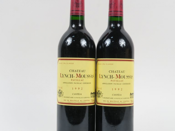 2 BOUTEILLES CHÂTEAU LYNCH MOUSSAS GCC PAUILLAC - 1992