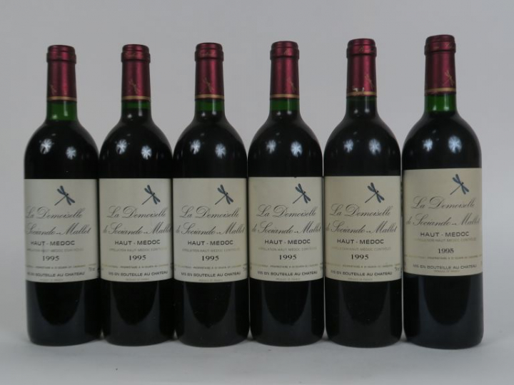 6 BOUTEILLES LA DEMOISELLE DE SOCIANDO MALLET - 1995