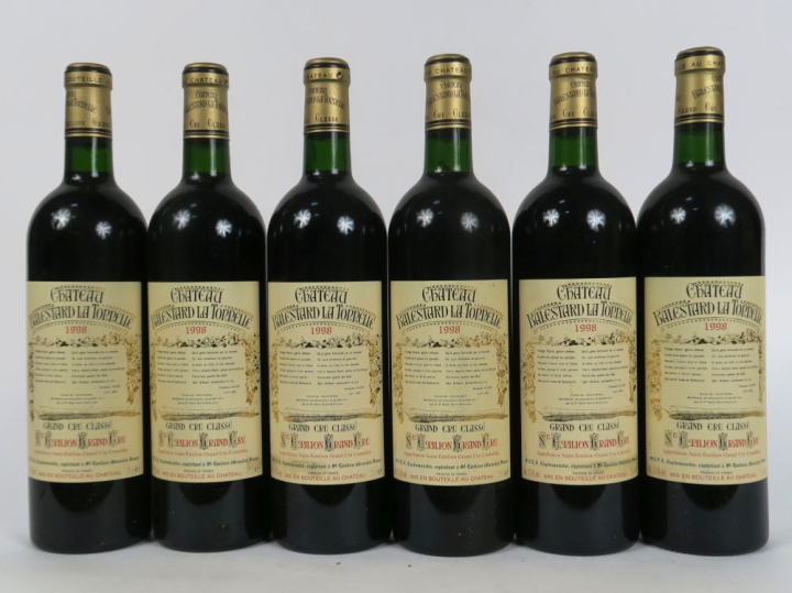 6 BOUTEILLES CHÂTEAU BALESTARD LA TONNELLE GCC ST ÉMILION - 1998
