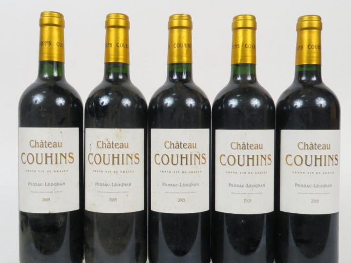 5 BOUTEILLES CHÂTEAU COUHINS PESSAC LEOGNAN - 2005