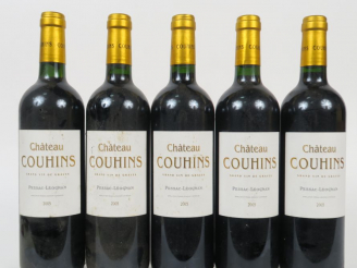 Vente aux enchères 5 BOUTEILLES CHÂTEAU COUHINS PESSAC LEOGNAN - 2005