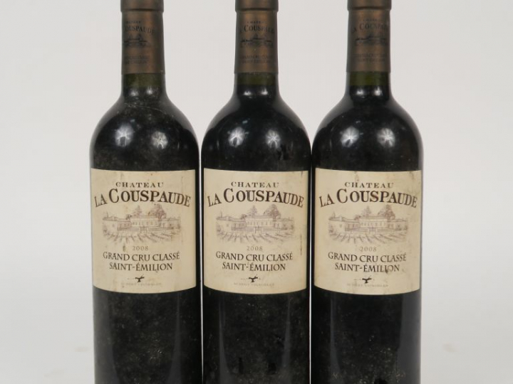 3 BOUTEILLES CHÂTEAU LA COUSPAUDE GCC ST EMILION - 2008 - ELS