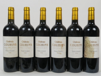 Vente aux enchères 6 BOUTEILLES CHÂTEAU COUHINS PESSAC LEOGNAN - 2008 - 1 EA/1 ET