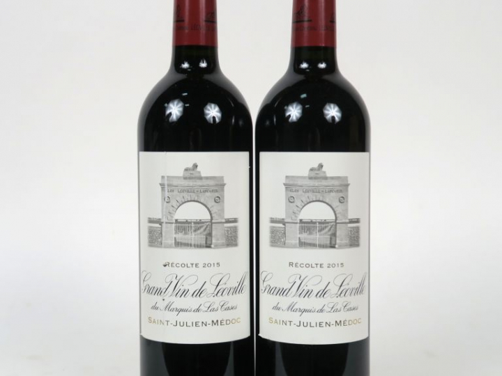 2 BOUTEILLES CHÂTEAU LEOVILLE LAS CASES GCC ST JULIEN - 2015 