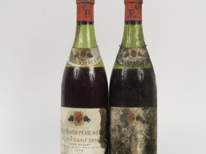 2 BOUTEILLES MOREY ST DENIS 'CLOS BAULET' BOUCHARD PÈRE   FILS - 1973 