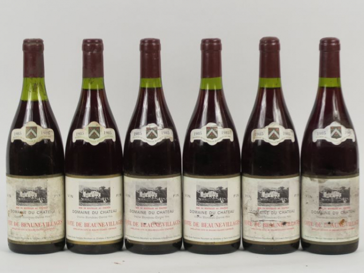 6 BOUTEILLES COTE DE BEAUNE VILLAGES DOMAINE DU CHÂTEAU - 1985