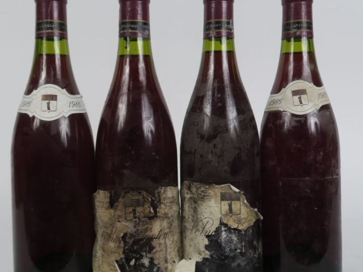 4 BOUTEILLES VOLNAY 1er CRU 'SANTENOTS' GEORGES GLANTENAY - 1986 - 2 S