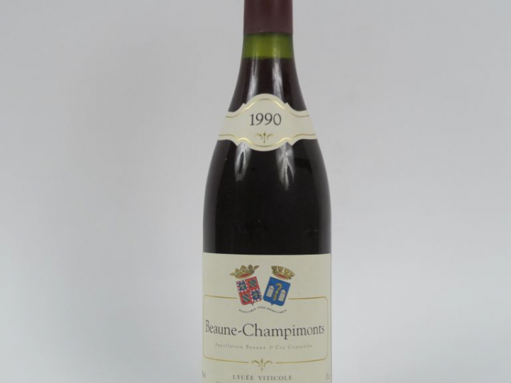 1 BOUTEILLE BEAUNE CHAMPIMONTS LYCÉE VITICOLE - 1990