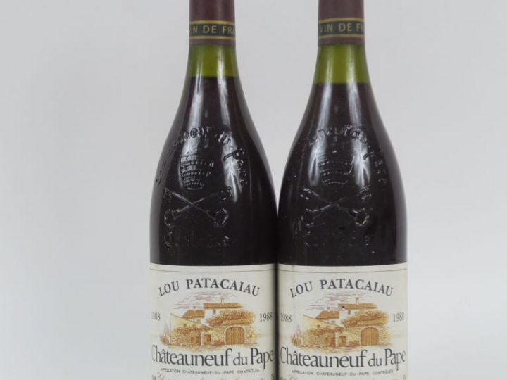 2 BOUTEILLES CHÂTEAUNEUF DU PAPE 'LOU PATACAIAU' ANDRE GIRARD - 1988